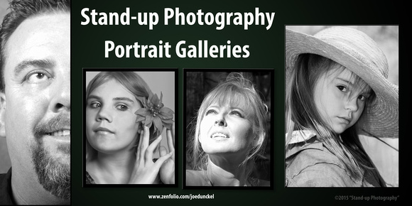 Stand-up Photography Portraits Gallery B&W Poster