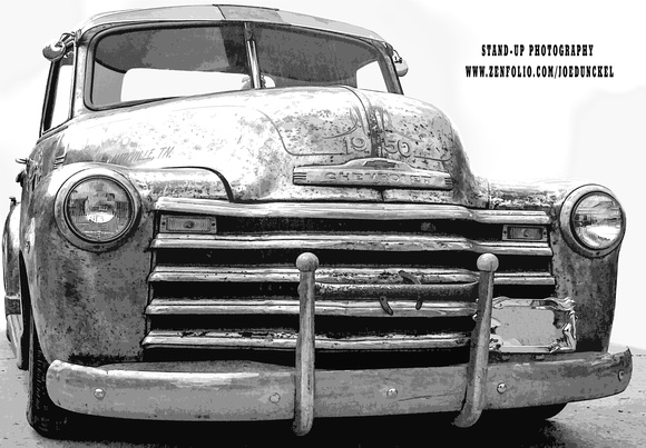 1950 Chevy Cutout flattened poster