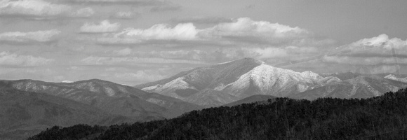 March Snow one Foothills Parkway 3 B&W