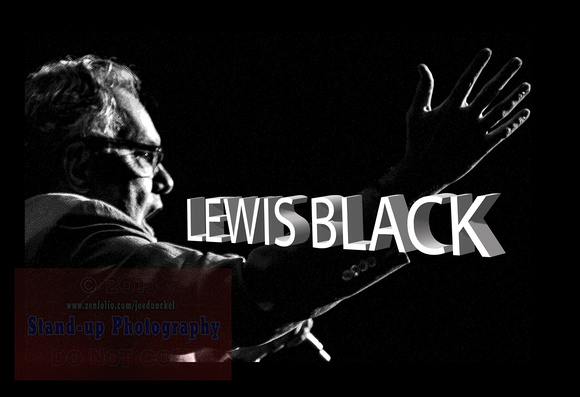 Lewis Black Poster with 3D text
