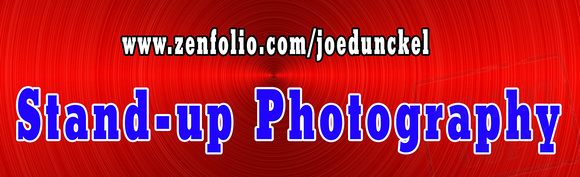 Stand-up Photography with red background flattened Narrow