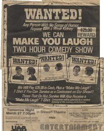 We Can Make you Laugh Poster 1984 Joe, Dan, Steve
