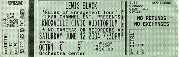 Lewis Black ticket.